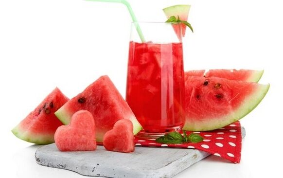 vannmelon og vannmelonjuice for vekttap